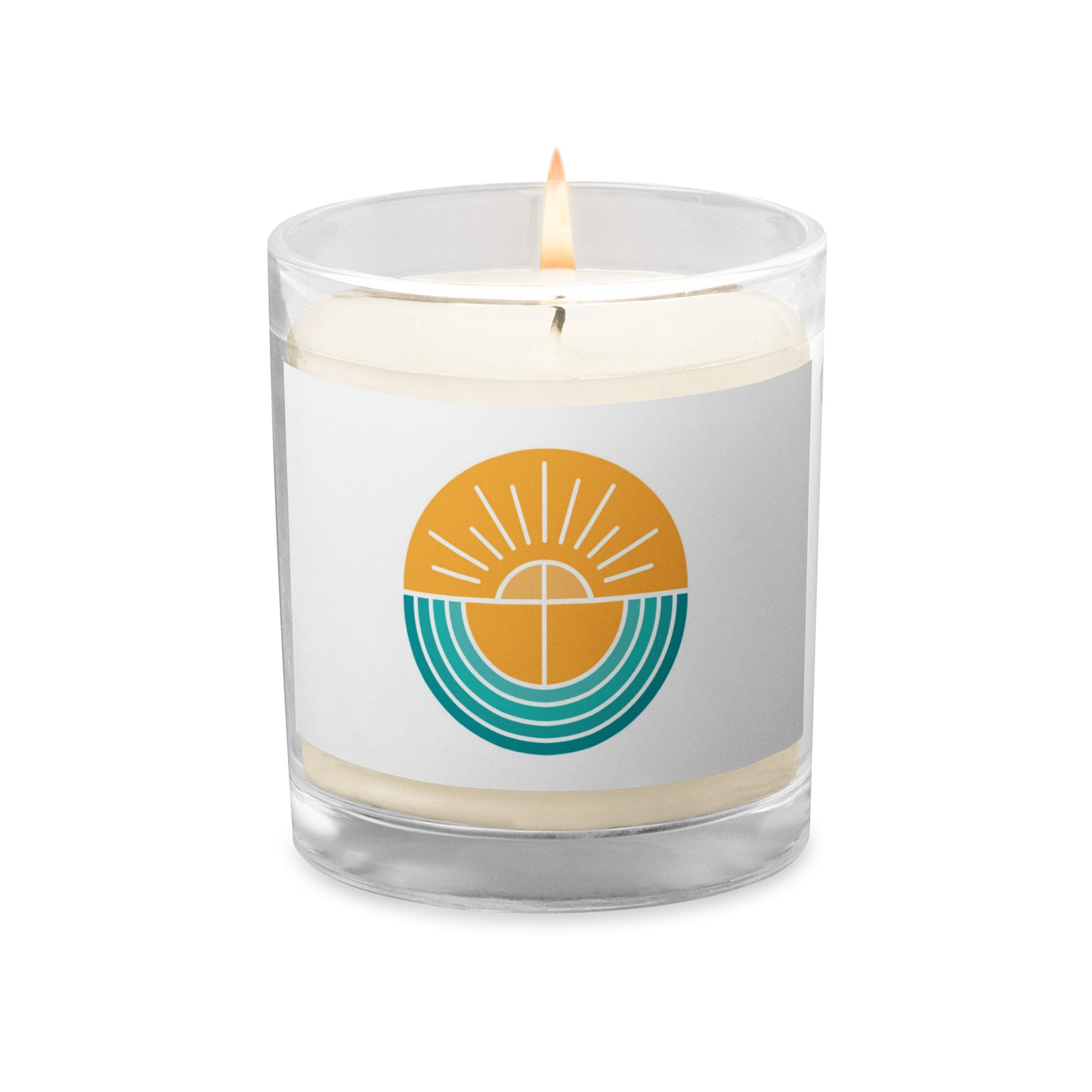 Glass jar soy wax candle